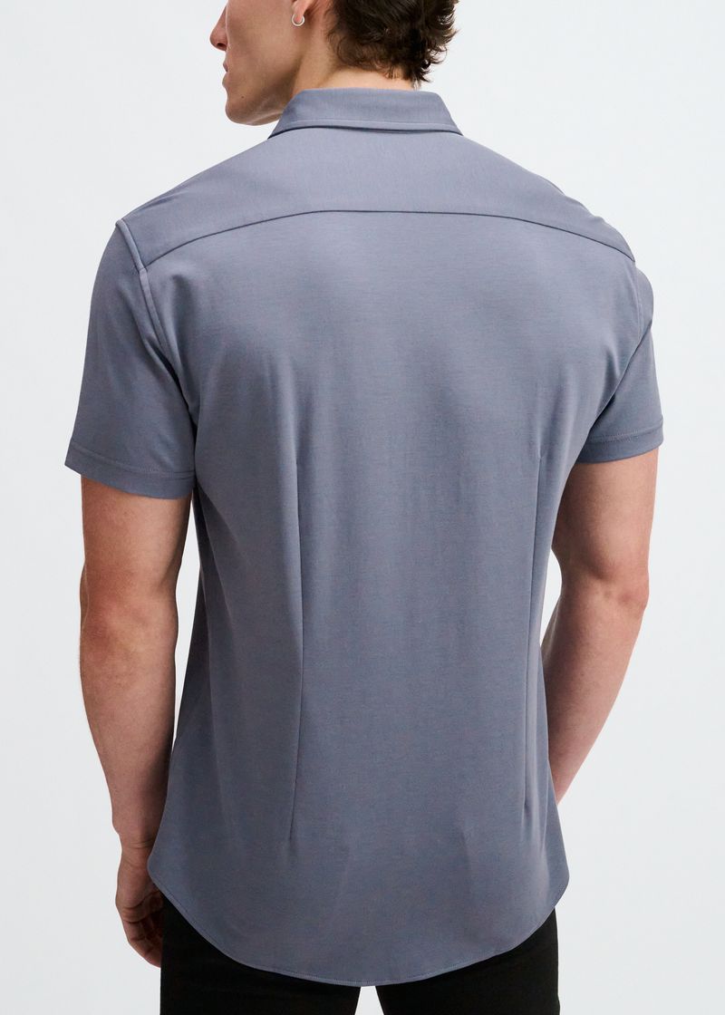 GRAVEL SOLID STRETCH JERSEY KNIT SHORT SLEEVE SHIRT ST-963-05