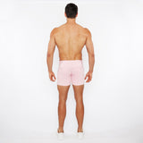 PINK BUD 5"INSEAM LINEN-LOOK TEXTURED STRETCH KNIT CHINO SHORTS W/ZIP POCKETS ST-1986-09