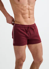 WINE 3.5" INSEAM STRETCH SHORTS W/ SIDE PIPING STA-10514