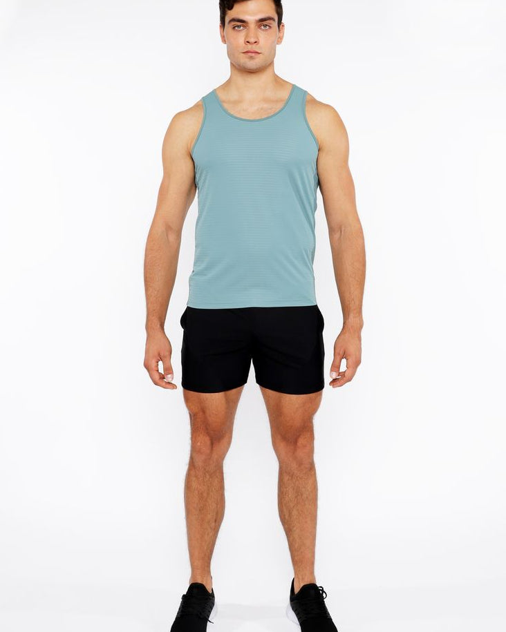 SEAWEED TEXTURED STRETCH MESH PERFORMANCE TANK TOP ST-290