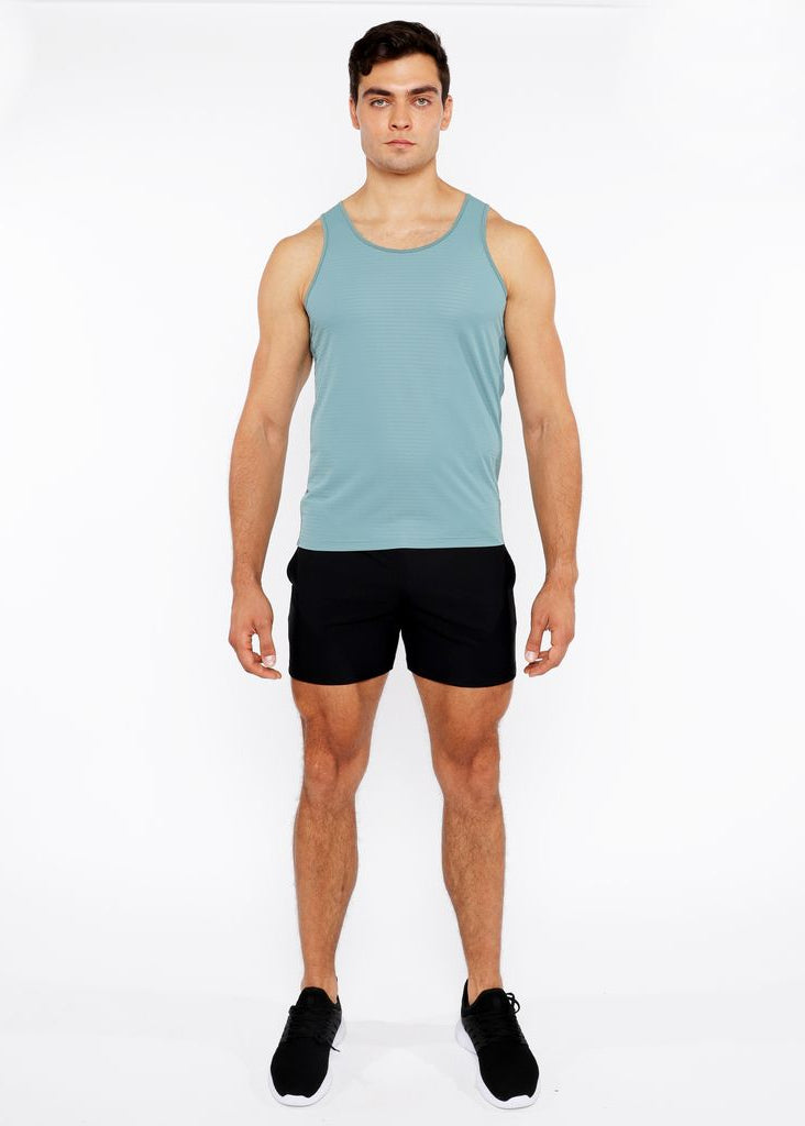 SEAWEED TEXTURED STRETCH MESH PERFORMANCE TANK TOP ST-290