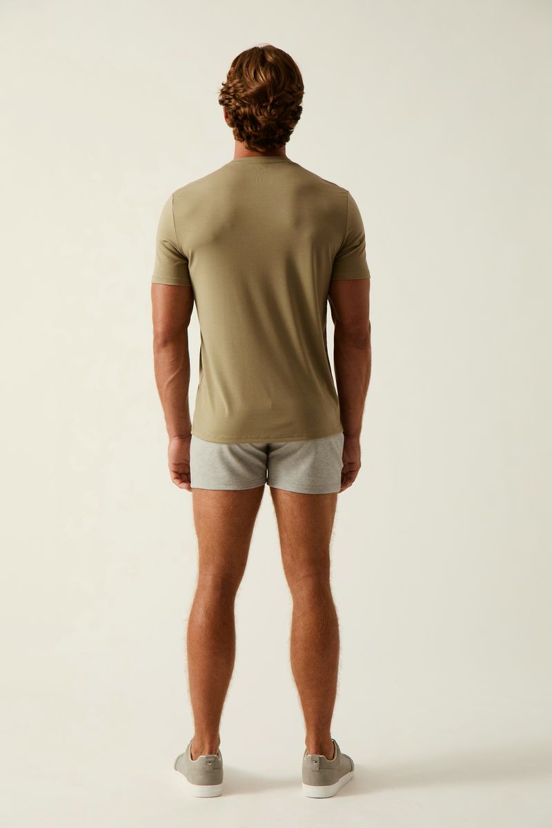 LAUREL SOLID STRETCH MODAL V- NECK TEE ST-9010