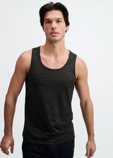 BLACK GEOMETRIC STRETCH MESH PERFORMANCE TANK ST-295