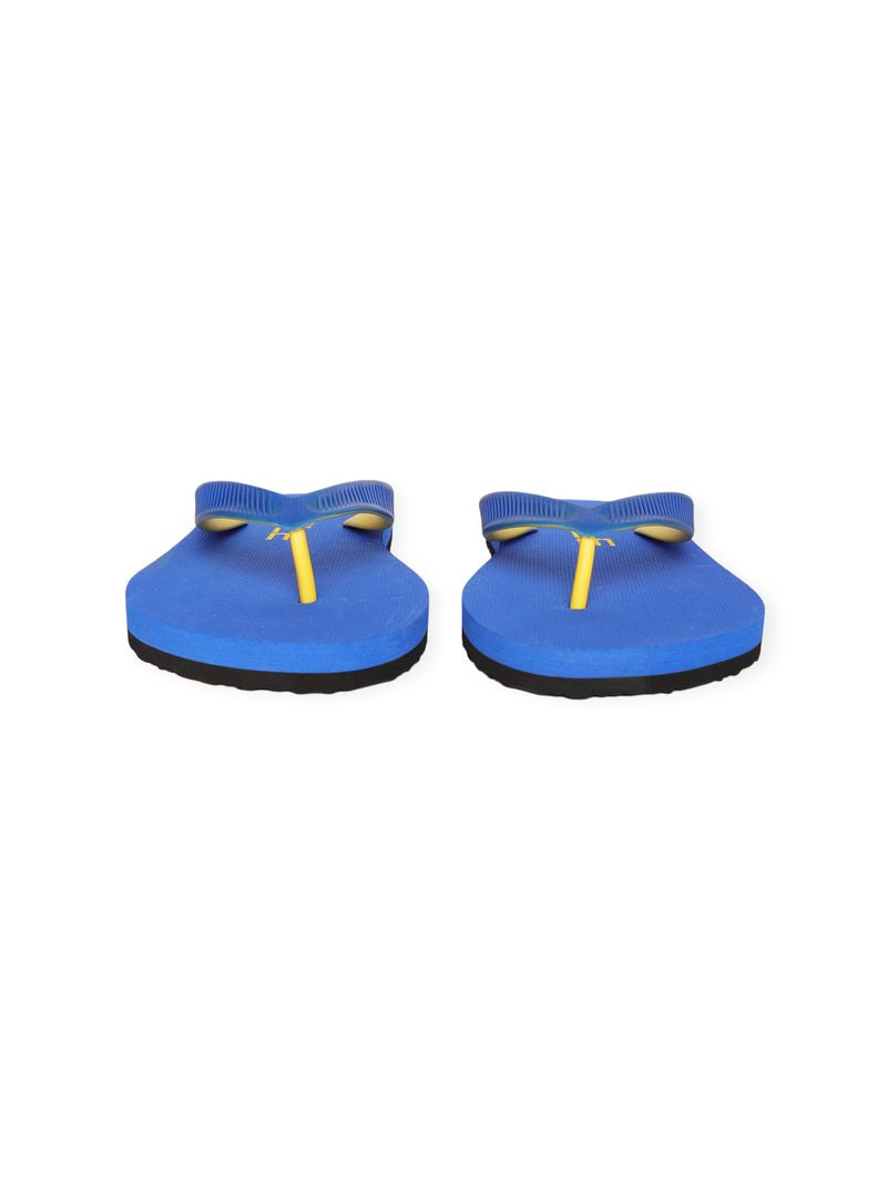 ROYAL BLUE/YELLOW CLASSIC LOGO SOLID FLIP FLOP