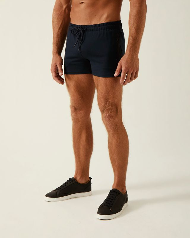 NAVY VAULT 3.5 INSEAM GYM STRETCH SHORTS ST-10500