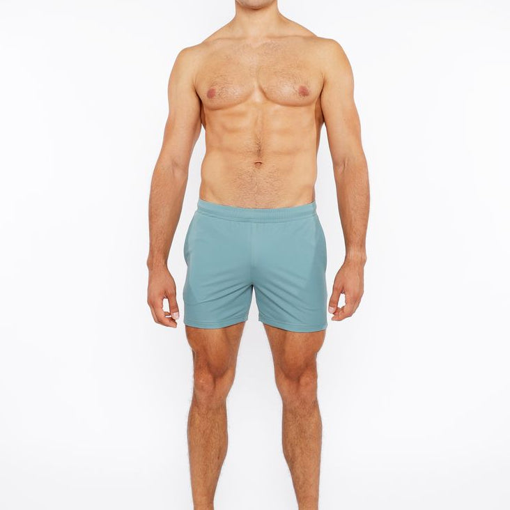 SEAWEED TEXTURED MESH STRETCH PERFORMANCE SHORTS ST-1466-98