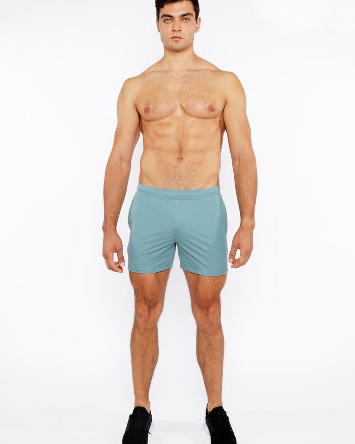 SEAWEED TEXTURED MESH STRETCH PERFORMANCE SHORTS ST-1466-98