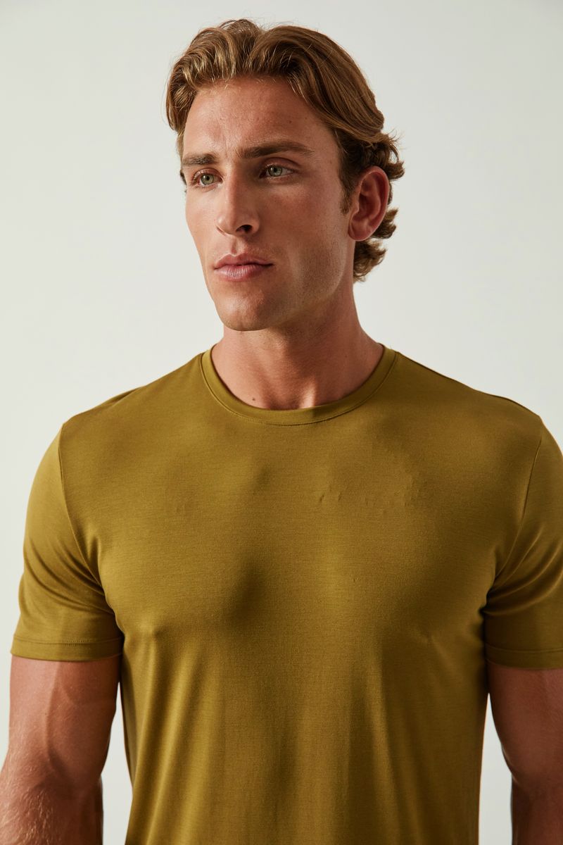 TERRAIN SOLID STRETCH MODAL CREW NECK TEE ST-9011