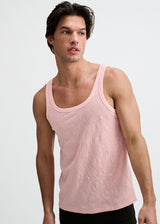 PETAL STRETCH FLORAL TEXTURED KNIT TANK ST-11140