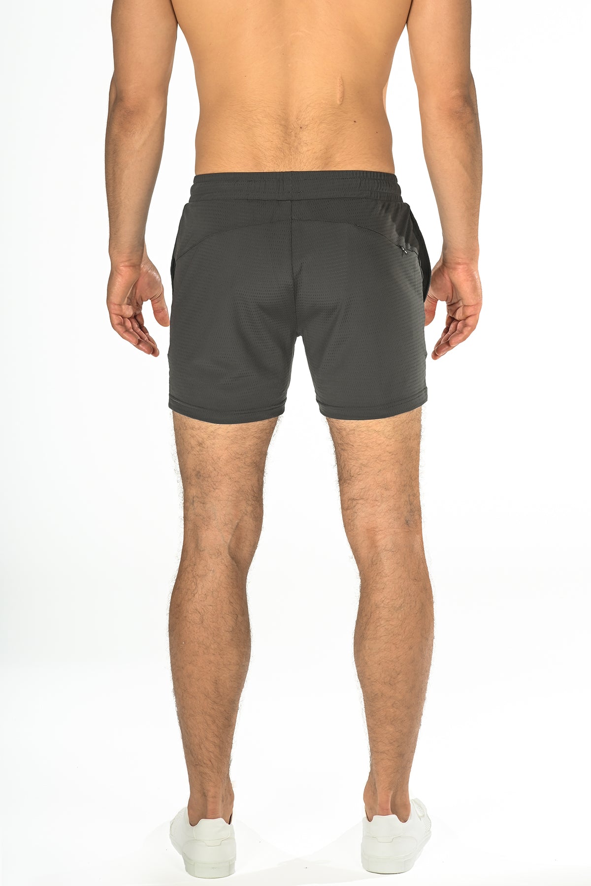 CHARCOAL 6" STRETCH MESH PERFORMANCE SHORTS ST-1466