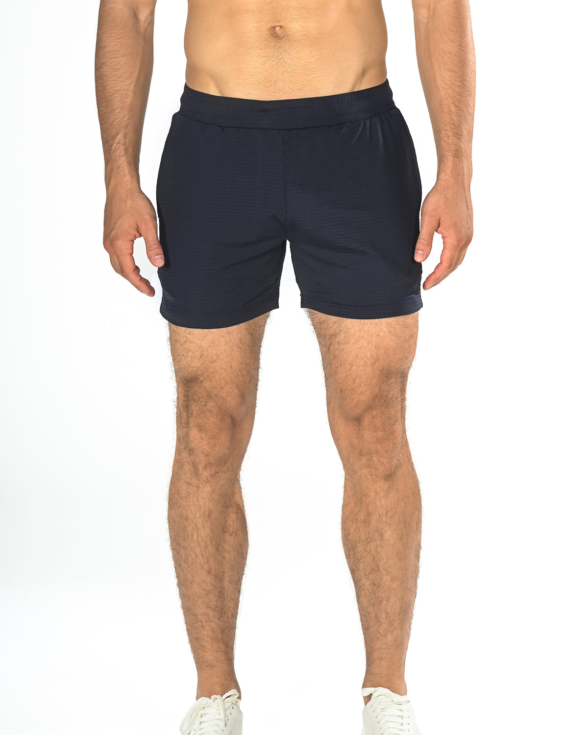 NAVY 6" STRETCH MESH PERFORMANCE SHORTS ST-1466 Final Sale