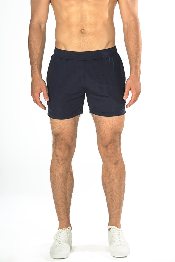 NAVY 6" STRETCH MESH PERFORMANCE SHORTS ST-1466 Final Sale