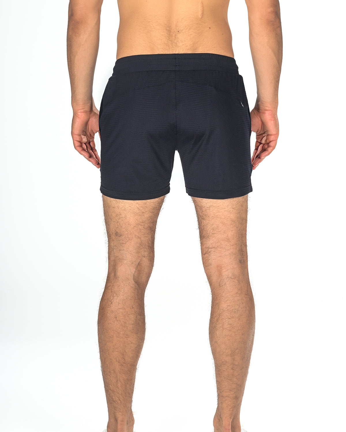 NAVY 6" STRETCH MESH PERFORMANCE SHORTS ST-1466 Final Sale