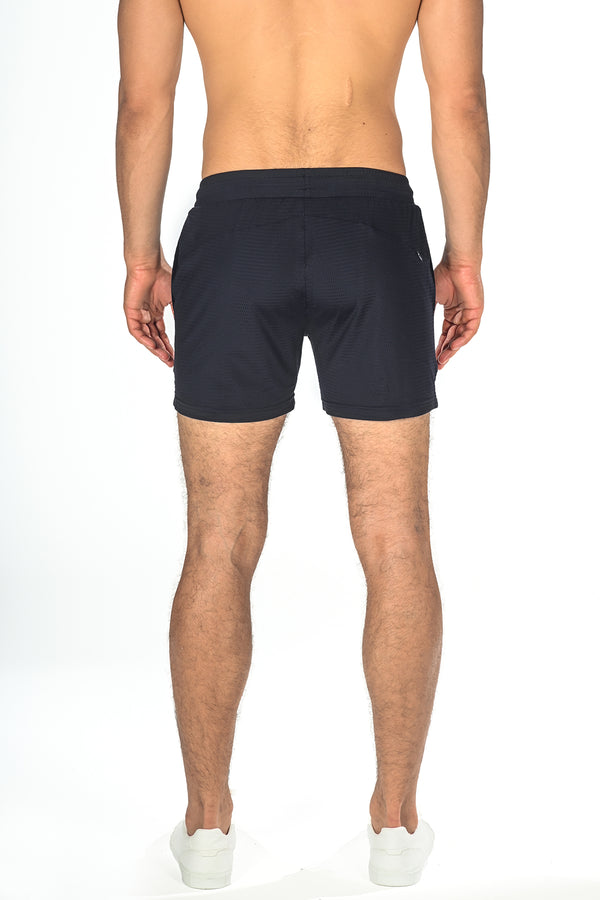 NAVY 6" STRETCH MESH PERFORMANCE SHORTS ST-1466 Final Sale