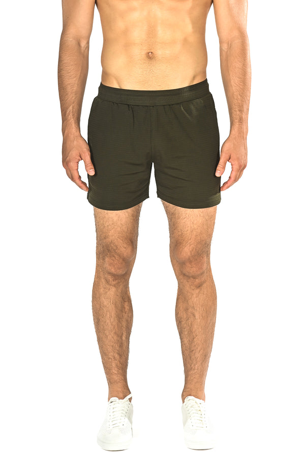 OLIVE 6" STRETCH MESH PERFORMANCE SHORTS ST-1466 Final Sale